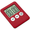 Miniatyrbild 1 av 4: Digital kökstimer, magnetisk timer för matlagning, kökstimer magnetisk, stor LCD-skärm (röd) Red