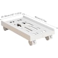 Miniatyrbild 2 av 5: Mobil PC-tornställ - Justerbart CPU-stativ - Teleskopiskt skrivbordsstativ, datorvagn (vit) White