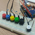 Miniatyrbild 3 av 5: 12x12x7,3 mm Tact taktil tryckknapp momentär SMD PCB-brytare med lock för Arduino (25-pack)