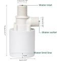 Miniatyrbild 2 av 5: Vattennivåregleringsventil 1/2\" Automatisk påfyllningsavstängningsvatten Floatventil för fontäner Akvarium, 2-pack (1/2\")