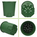 Miniatyrbild 3 av 5: 17,8 cm plastväxtkruka 5-pack, rotkontroll plantskolekruka dekorativ trädgård blomkruka - grön