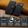 Miniatyrbild 9 av 10: DG.MING 2-in-1 Magnet Wallet Google Pixel 9 Black