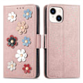 Miniatyrbillede 1 af 8: iPhone 14 Pungetui Blomster Roséguld