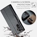 Miniatyrbillede 2 af 7: CaseMe Slim Pungetui RFID-beskyttelse Samsung Galaxy A15 Sort