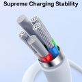 Miniatyrbillede 5 af 7: Baseus Superior 30W Langt USB-kabel USB-C - USB-C 2m Hvid