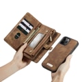 Miniatyrbillede 5 af 10: CaseMe Pungetui Multi-Slot iPhone 12 Pro Max Brun