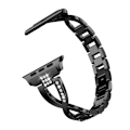 Miniatyrbillede 3 af 4: Rhinestone Krystalarmbånd Apple Watch Series 10 46mm Sort