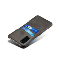 Miniatyrbillede 4 af 4: Læderskal med kortholder til Samsung Galaxy S20 Plus Sort