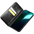 Miniatyrbillede 3 af 5: Qialino Læderpung Etui iPhone 16 Sort