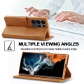 Miniatyrbillede 9 af 10: LC.IMEEKE Pungetui Samsung Galaxy S23 Ultra Cognac