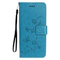 Miniatyrbillede 2 af 5: Læderetui Sommerfugle iPhone 11 Blå