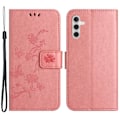 Miniatyrbillede 1 af 6: Læderetui Sommerfugle Samsung Galaxy A14 Rosa