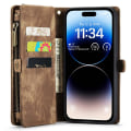 Miniatyrbillede 2 af 9: CaseMe Multi-Slot 2 i 1 Pungetui iPhone 14 Pro Brun