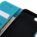 Pikkukuva 4 / 7: Perhoskuvioinen nahkakotelo iPhone 7/8/SE sininen