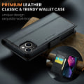 Miniatyrbillede 10 af 10: CaseMe Slim Pungetui RFID-beskyttelse iPhone 15 Plus Sort