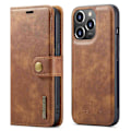 Miniatyrbild 1 av 10: DG.MING 2-in-1 Magnet Wallet iPhone 14 Pro Cognac