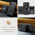Miniatyrbild 4 av 9: DG.MING 2 in 1 Magnetic Card Slot Case iPhone 16 Plus Black