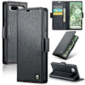 Miniatyrbild 1 av 10: CaseMe Slim Plånboksfodral RFID-skydd Google Pixel 8a Svart