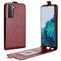 Miniatyrbild 1 av 5: Flip Fodral Läder Samsung Galaxy S21 Plus Brun