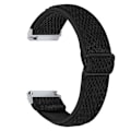 Miniatyrbild 2 av 3: Vävd Nylonarmband Fitbit Versa/Versa 2 Svart