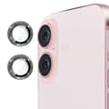 Hat Prince Glitter Linsskydd iPhone 16 Plus Svart