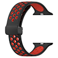 Pikkukuva 3 / 6: Silikoniranneke Urheilu Apple Watch 38/40/41 mm Musta/Punainen