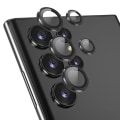Miniatyrbillede 1 af 7: Hat Prince Linsebeskyttelse Samsung Galaxy S23 Ultra Hærdet Glas Sort