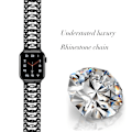 Miniatyrbillede 2 af 2: Krystalarmbånd til Apple Watch 42/44/45 mm Sort