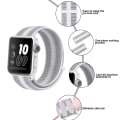 Miniatyrbillede 3 af 3: Nylonrem til Apple Watch 42/44/45 mm Grå/Hvid