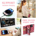 Miniatyrbillede 7 af 9: CaseMe Multi-Slot 2 i 1 Pungetui iPhone 14 Pro Rød