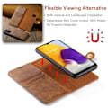 Miniatyrbild 8 av 8: DG.MING 2-in-1 Magnet Wallet Samsung Galaxy A13 Cognac