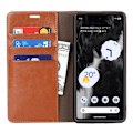 Pikkukuva 2 / 5: Google Pixel 7a -aitokultainen nahkakotelo