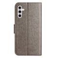 Pikkukuva 6 / 6: Perhoskuvioinen nahkakotelo Samsung Galaxy A15:lle, harmaa