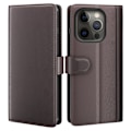 Miniatyrbillede 1 af 3: Ægte læder etui iPhone 13 Pro Brun