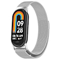 Miniatyrbillede 1 af 6: Milanese Loop Armbånd Xiaomi Mi Band 9 Sølv