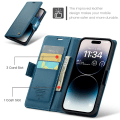 Pikkukuva 5 / 10: CaseMe Slim Lompakkokotelo RFID-suojalla iPhone 15 Pro Max Sininen