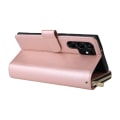 Miniatyrbillede 4 af 7: Magnetisk pung med lynlås i roséguld læder til Samsung Galaxy S23 Ultra