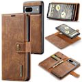Miniatyrbillede 1 af 8: DG.MING 2-i-1 Magnet Pung Google Pixel 8a Cognac