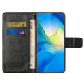 Pikkukuva 2 / 6: Perhoskuvioinen nahkakotelo Samsung Galaxy A55:lle, musta