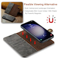 Miniatyrbild 6 av 9: DG.MING 2-in-1 Magnet Wallet Samsung Galaxy A15 Brown