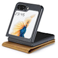 Miniatyrbillede 4 af 8: LC.IMEEKE Pungetui Samsung Galaxy Z Flip 6 Cognac