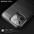 Miniatyrbild 4 av 7: Carbon Shockproof TPU Case iPhone 14 Pro Black