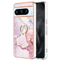 Miniatyrbillede 1 af 4: Etui med Ringholder til Google Pixel 8 Pro Rosa Marmor