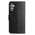 Pikkukuva 5 / 5: Perhoskuvioinen nahkakotelo Samsung Galaxy A35:lle, musta