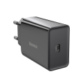 Miniatyrbillede 2 af 6: Baseus Supersnabb Mini-oplader 20W Sort