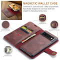 Miniatyrbild 4 av 8: DG.MING 2-in-1 Magnet Wallet Google Pixel 7 Pro Red