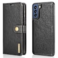 Miniatyrbillede 1 af 8: DG.MING 2-i-1 Magnet Pung Samsung Galaxy S21 FE Sort