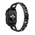 Miniatyrbillede 1 af 4: Rhinestone Krystalarmbånd Apple Watch Series 10 46mm Sort
