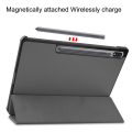 Miniatyrbild 6 av 9: Samsung Galaxy Tab S7 Plus/S8 Plus 12.4 Fodral Tri-fold Grå