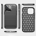 Miniatyrbild 7 av 7: Carbon Shockproof TPU Case iPhone 14 Pro Max Black